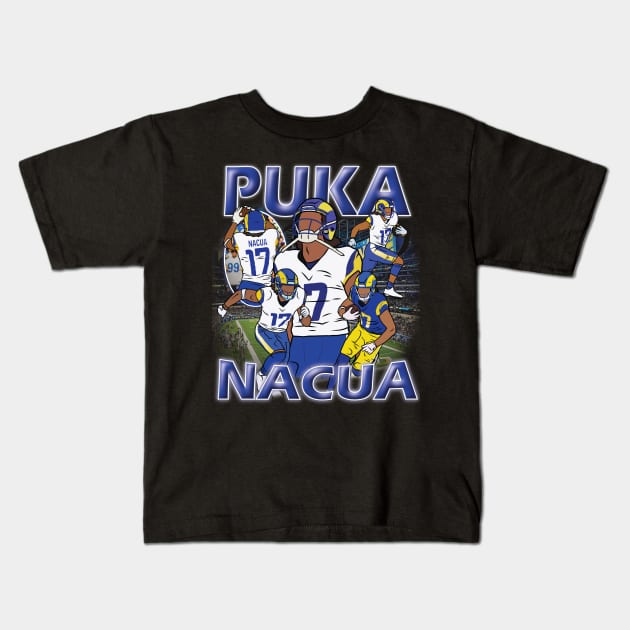 Puka Nacua Vintage Kids T-Shirt by rattraptees